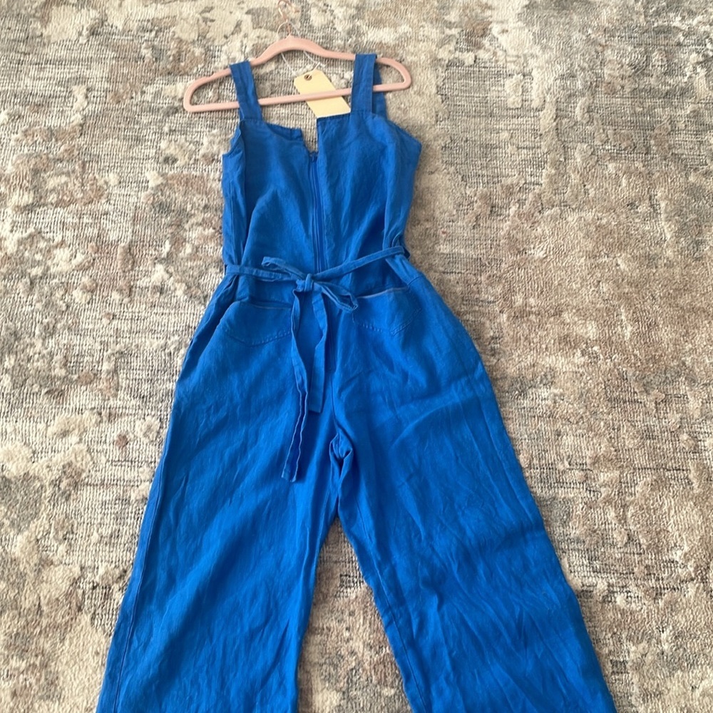 Rachel Comey Blue Linen Romper